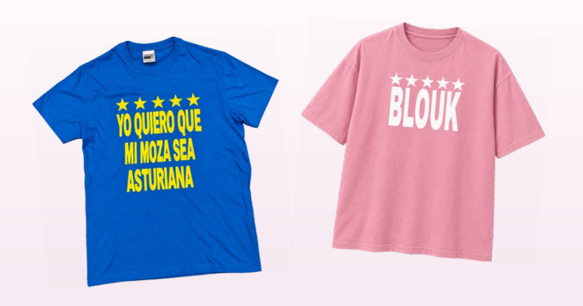 Las dos camisetas oficiales de BLOUK, en rosa y en azul